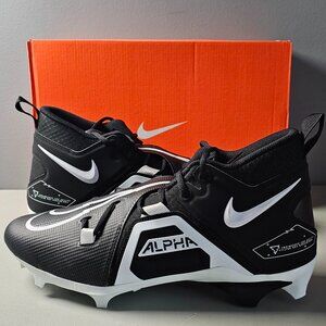 Nike Alpha Menace Pro 3 Mid Football Cleats Men's Black CT6649-001 Size 12